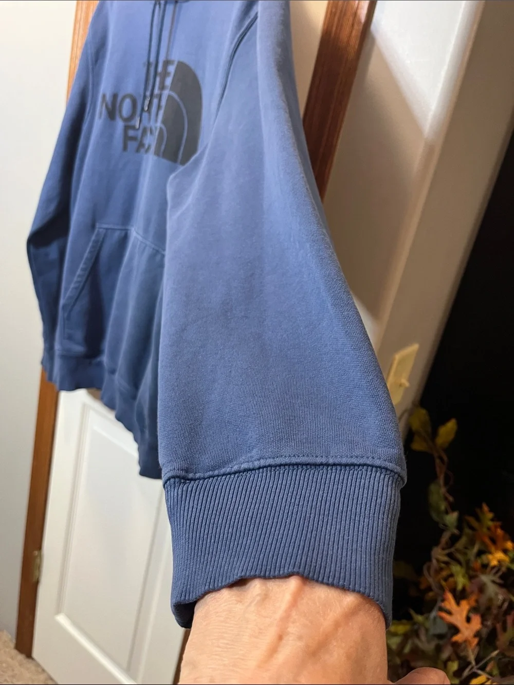 The North Face Blue Cotton Blend Hoodie Sweatshirt - Men’s XL